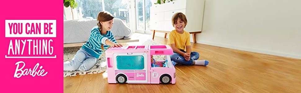 Barbie-3-in-1-DreamCamper-Vehicle-approx-3-ft-Transforming-Camper-with-Pool-Truck-Boat-and-50-Access-lrmGHL93